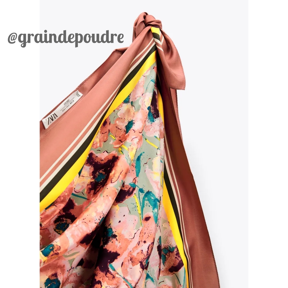 Rare Zara Blogger Limited Edition 3-in-1 Silk Print One-Shoulder Mini Dress M - Picture 3 of 6